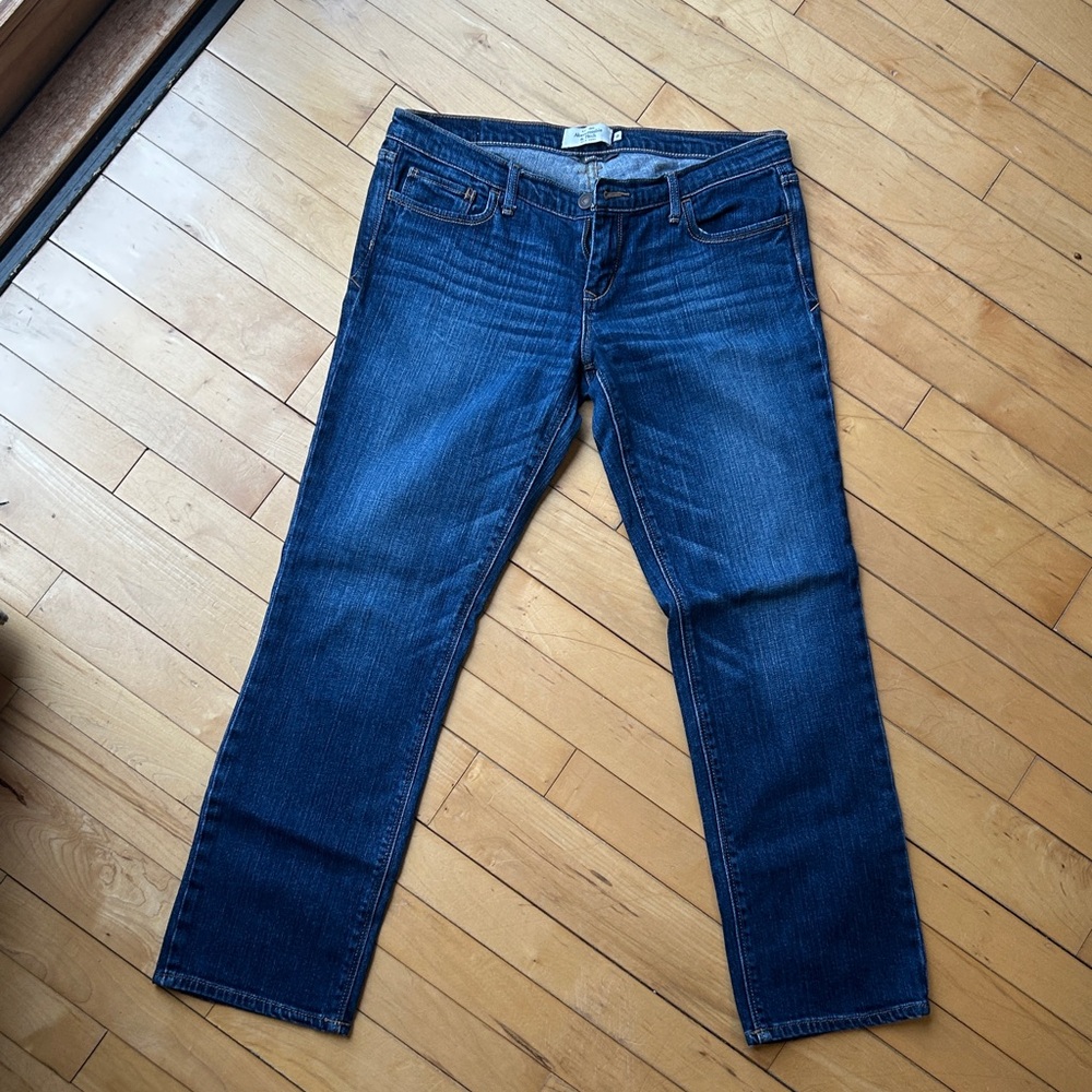Abercrombie & Fitch Dark Blue Straight Leg Jeans